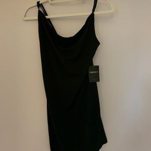 Black Forever 21 Cowl Neck Bodycon Dress